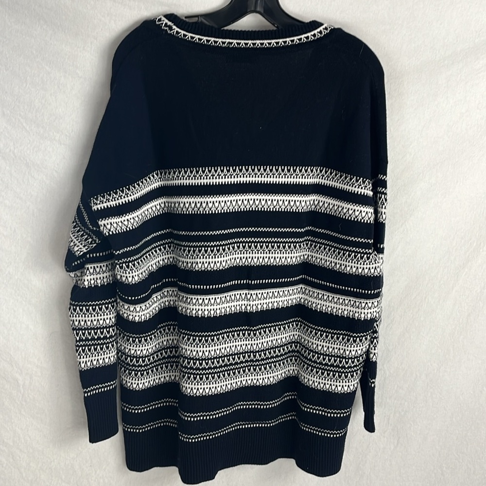 Vince small embroidered stripe v neck oversized - Picture 5 of 5